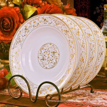 Hotel and restaurant White Ceramic flat plate Porcelain Dinner plates.